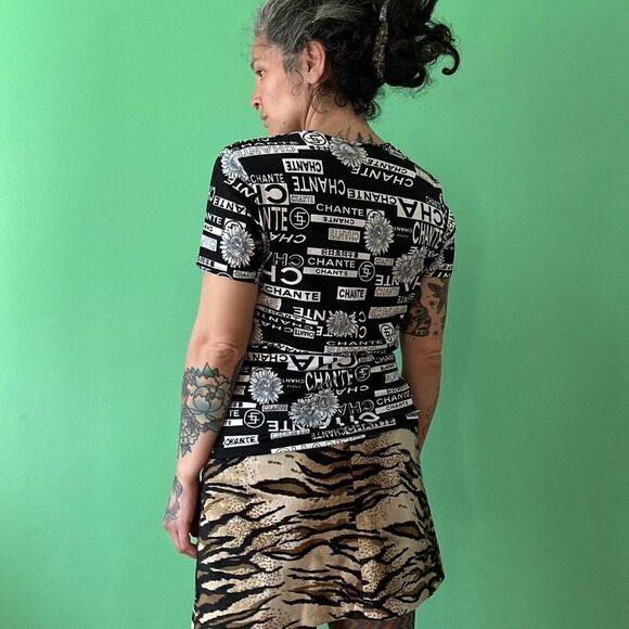 Ness Black & White Chante T-shirt size Large - Picture 5 of 16